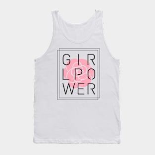 Girl Power - III - Classy, Minimal, Stylish Feminist Typography Tank Top